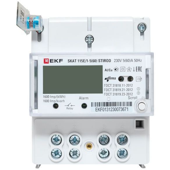 Счетчик SKAT 115E/1-5(60) STIROD 1ф 2т МСК+0 EKF 11503R