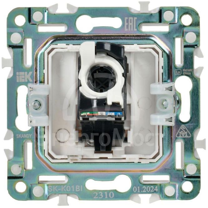 Розетка компьютерная RJ45 кат.5E SKANDY SK-K01Bl черн. IEK SK-K10-1-K02