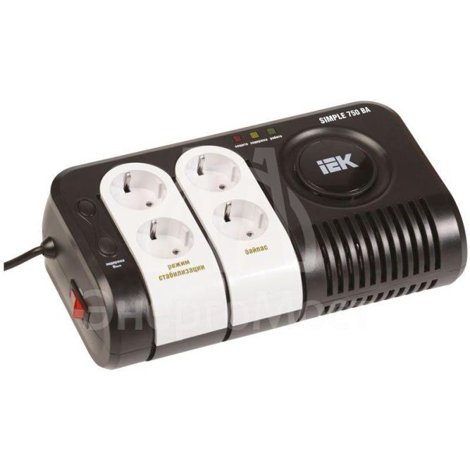 Стабилизатор напряжения Simple 0.75кВА IEK IVS25-1-00750