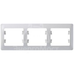 Рамка 3-м Glossa горизонт. перламутр SchE GSL000603