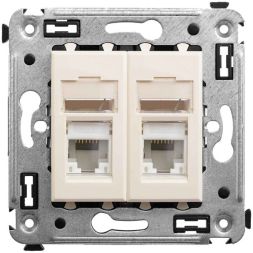 Розетка компьютерная 2-м СП Avanti "Ванильная дымка" RJ45 кат.5E DKC 4405464