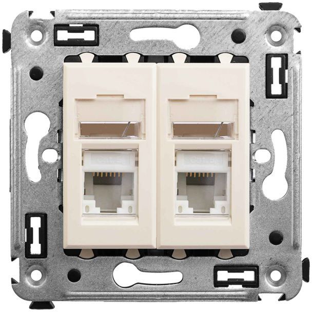 Розетка компьютерная 2-м СП Avanti "Ванильная дымка" RJ45 кат.5E DKC 4405464