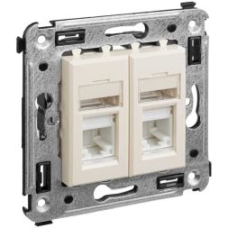 Розетка компьютерная 2-м СП Avanti "Ванильная дымка" RJ45 кат.5E DKC 4405464