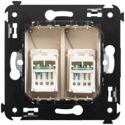 Розетка компьютерная 2-м СП Avanti "Ванильная дымка" RJ45 кат.5E DKC 4405464