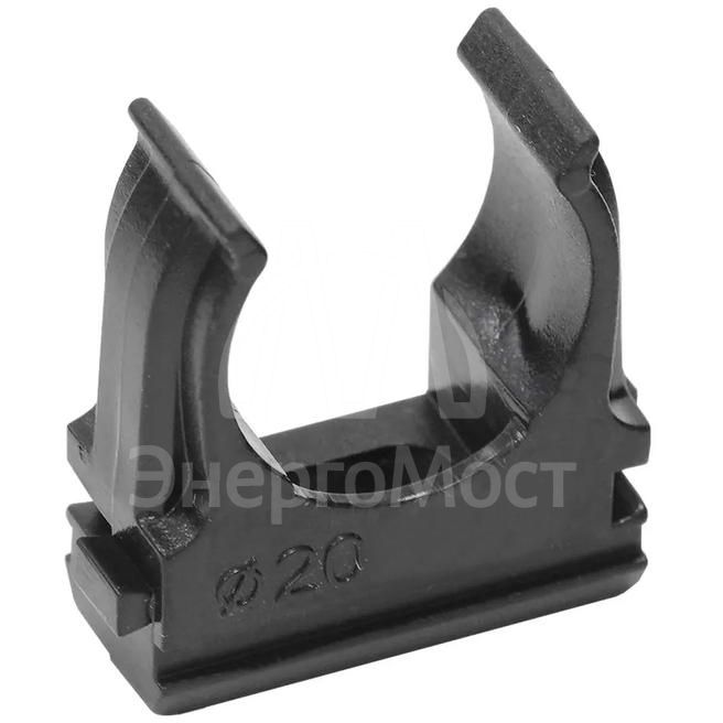 Крепеж-клипса для труб d20мм черн. (уп.100шт) TOKOV ELECTRIC TKE-LC-20-C05/100