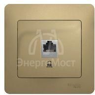 Механизм розетки комп. 1-м СП Glossa RJ45 CAT.5E титан SchE GSL000481K