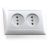 Розетка 2-м СП Селена 16А IP20 РС16-371 бел. Кунцево 8115