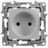 Механизм розетки 1-м СП Etika 2К 16А защ. шторки без заземл. винт. зажимы алюм. Leg 672434