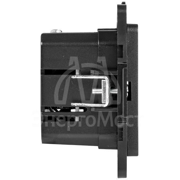 Механизм розетки USB 2-м Стокгольм 2.1А черн. PROxima EKF EZR16-028-10-2USB