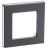 Рамка Levit 1п сталь/дым. черн. ABB 2CHH015010A6069