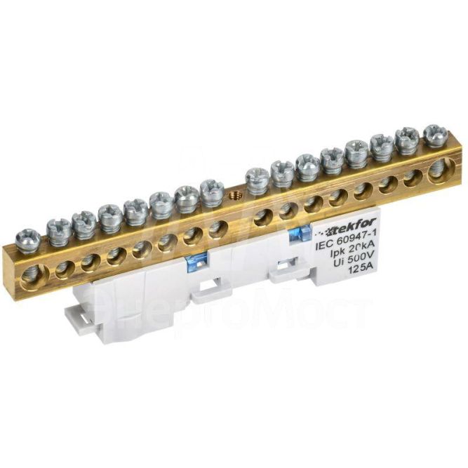 Шина нулевая N изол. на универс. держ. 8х12-16-С TEKFOR IEK TF-NN20-16-KL-K07