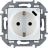 Розетка 1-м СП Inspiria 16А IP20 250В 2P+E немецк. стандарт со встроен. зарядным устройством USB C 1.5А 5В бел. Leg 673770