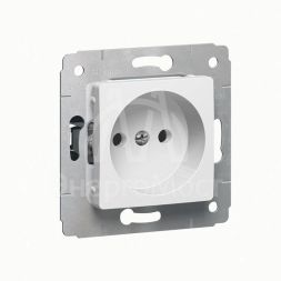 Механизм розетки 1-м СП Cariva 2К 16А 250В без заземл. IP20 бел. Leg 773616