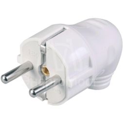 Вилка угловая ВПу11-01-Ст разборная с заземл. 16А бел. IEK EVP11-16-01-K01