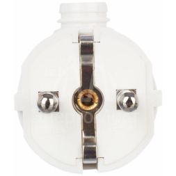 Вилка угловая ВПу11-01-Ст разборная с заземл. 16А бел. IEK EVP11-16-01-K01