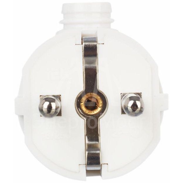 Вилка угловая ВПу11-01-Ст разборная с заземл. 16А бел. IEK EVP11-16-01-K01