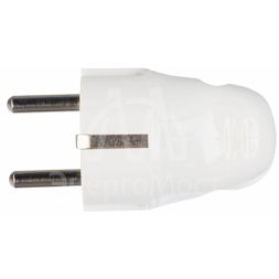 Вилка угловая ВПу11-01-Ст разборная с заземл. 16А бел. IEK EVP11-16-01-K01