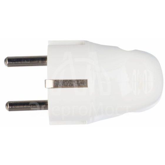 Вилка угловая ВПу11-01-Ст разборная с заземл. 16А бел. IEK EVP11-16-01-K01