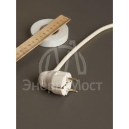 Вилка угловая ВПу11-01-Ст разборная с заземл. 16А бел. IEK EVP11-16-01-K01