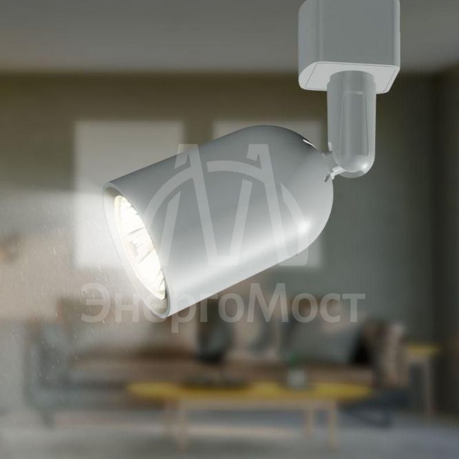 Светильник трековый 1ф TR41-GU10 WH под лампу MR16 бел. Эра Б0054172