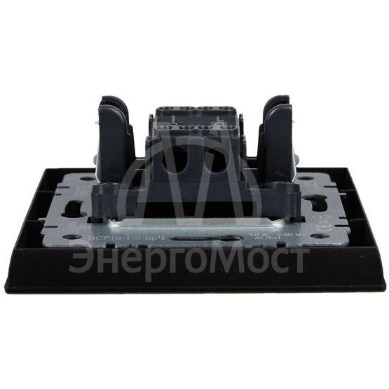 Выключатель 1-кл. СП BRITE ВСР10-1-0-БрЧ 10А в сборе черн. IEK BR-V10-0-10-K02-F