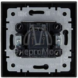Выключатель 1-кл. СП BRITE ВСР10-1-0-БрЧ 10А в сборе черн. IEK BR-V10-0-10-K02-F