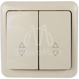 Выключатель проходной 2-кл. 2п ОП Viola 10А IP20 крем. LEZARD 751-0300-106