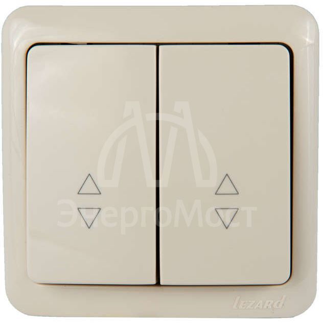 Выключатель проходной 2-кл. 2п ОП Viola 10А IP20 крем. LEZARD 751-0300-106