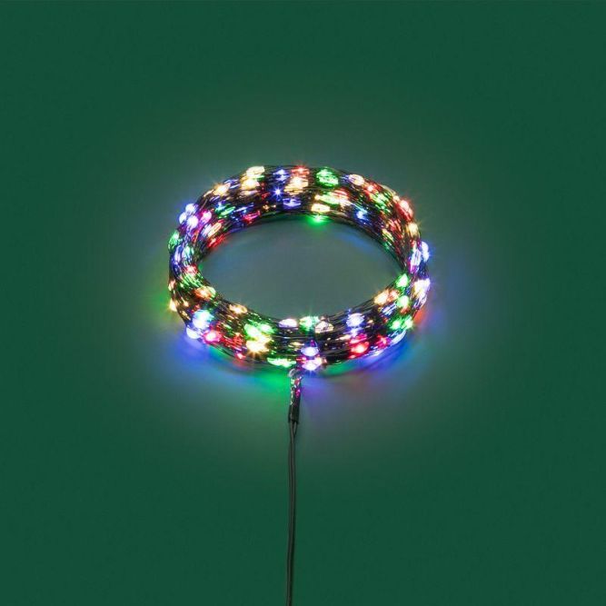 Гирлянда светодиодная Роса с контроллером 20м 200 LED мультиколор IP20 230В зел. провод Neon-Night 303-269