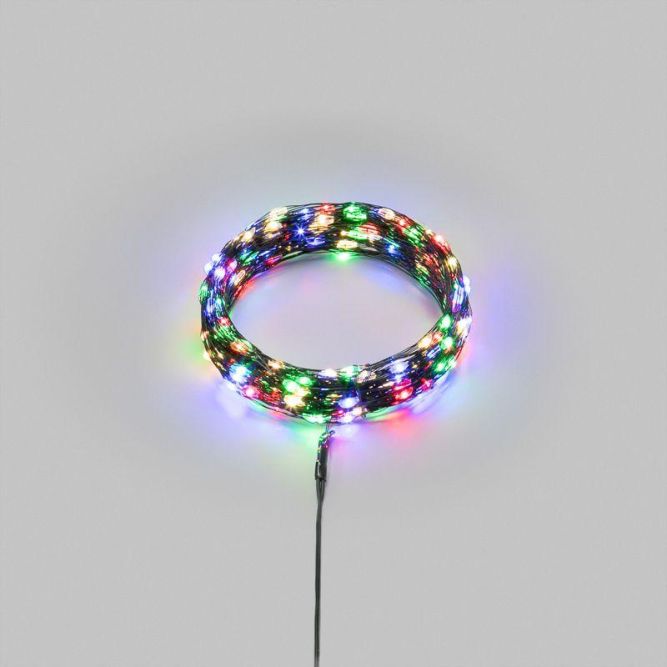 Гирлянда светодиодная Роса с контроллером 20м 200 LED мультиколор IP20 230В зел. провод Neon-Night 303-269