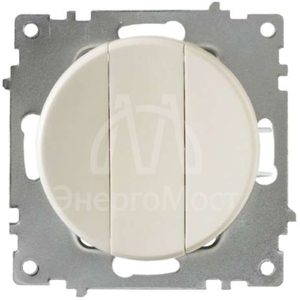 Механизм выключателя 3-кл. СП Florence 10А IP20 беж. 1E31901301 OneKeyElectro 2172803