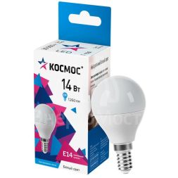 Лампа светодиодная 14Вт Шар 45 E14 4500К 174-265В КОСМОС LkecLED14wGL45E1445