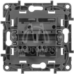 Механизм выключателя 2-кл. СП Etika 10А IP20 250В 10AX авт. зажимы антрацит Leg 672602