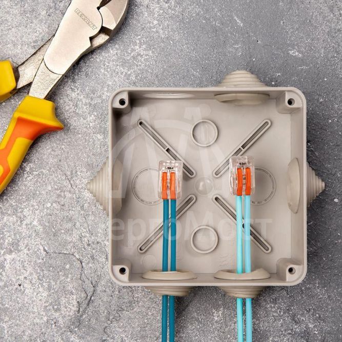 Клемма универсальная компактная 2-проводная до 4.0кв.мм (уп.5шт) Rexant 07-5206