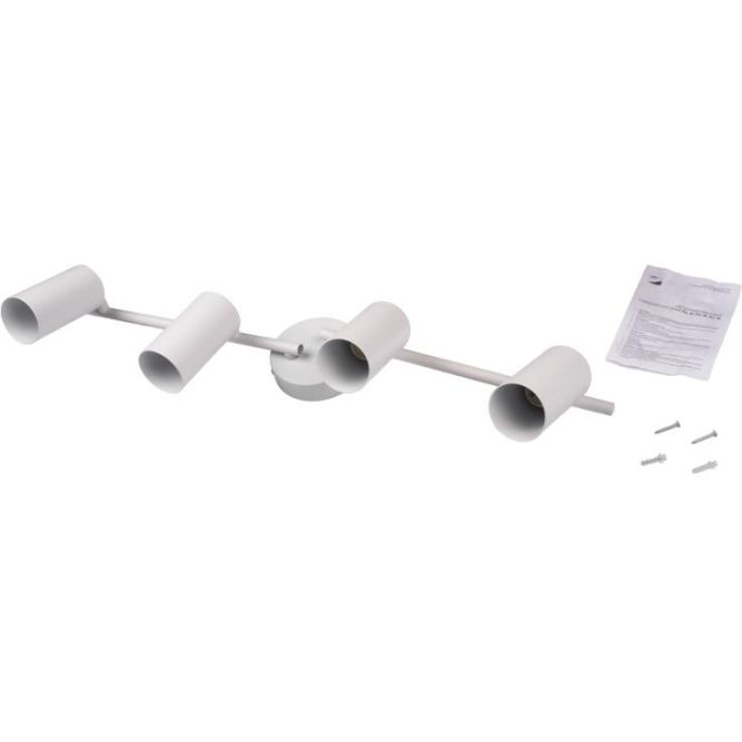 Светильник PCL-0504 4xGU10 IP20 230В WH настен./потолочн. декор. под лампу JazzWay 5066748