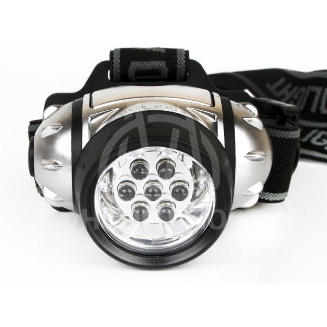 Фонарь налобный LED 5351 (7LED 3 режима; 3хR03 метал.) Ultraflash 10260