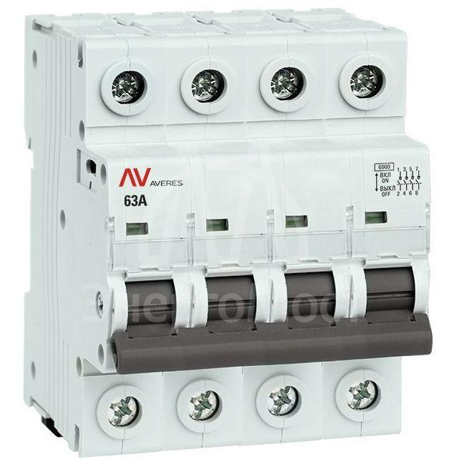 Выключатель нагрузки 4п 63A AVN AVERES EKF avn-4-63-av