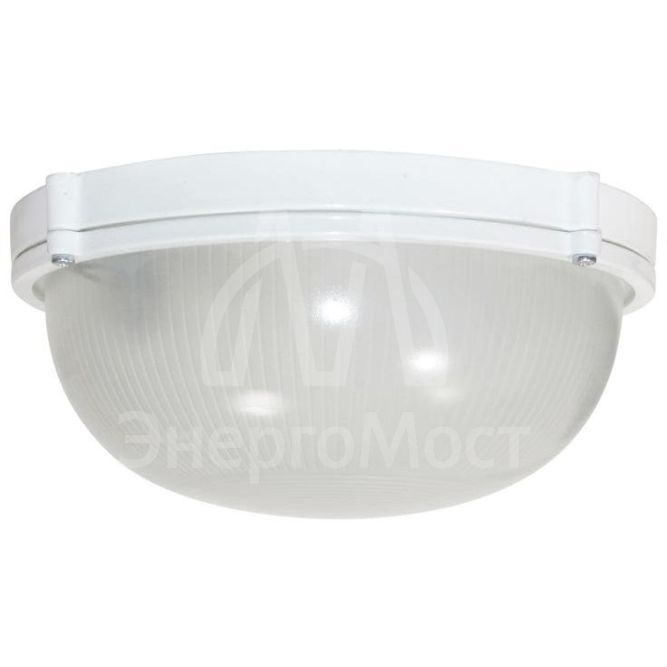 Светильник НПП 03-100-009 &amp;quot;Банник&amp;quot; 1101 круг большой 1х100Вт E27 IP65 корпус бел. Элетех 1005500930