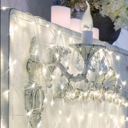 Гирлянда &amp;quot;Сеть&amp;quot; с контроллером 1.5х1.5м 150LED бел. прозр. провод 12Вт 230В IP20 NEON-NIGHT 215-125