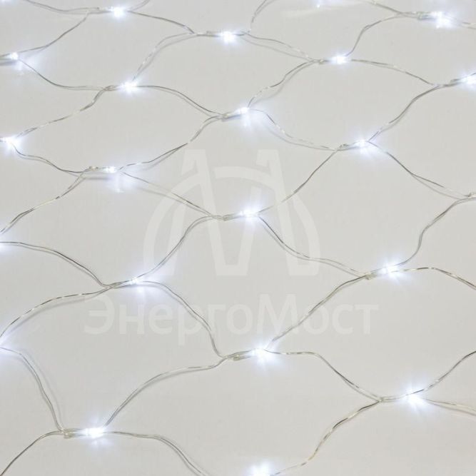 Гирлянда &amp;quot;Сеть&amp;quot; с контроллером 1.5х1.5м 150LED бел. прозр. провод 12Вт 230В IP20 NEON-NIGHT 215-125