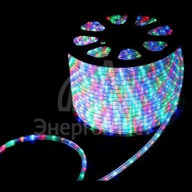 Шнур светодиодный Дюралайт чейзинг круглый 13мм 30LED/м мульти 2Вт/м 220В IP54 (уп.100м) NEON-NIGHT 121-329-6