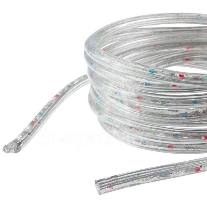 Шнур светодиодный Дюралайт чейзинг круглый 13мм 30LED/м мульти 2Вт/м 220В IP54 (уп.100м) NEON-NIGHT 121-329-6