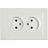 Розетка 2-м СП BRITE РС12-2-БрБ 10А в сборе без заземл. без защ. шторок бел. IEK BR-R20-10-K01-F