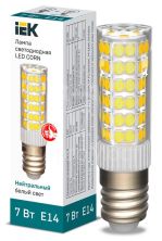 Лампа светодиодная CORN 7Вт капсула 4000К E14 230В керамика IEK LLE-CORN-7-230-40-E14