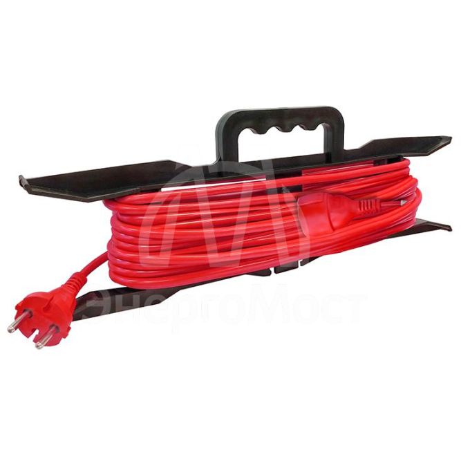 Удлинитель-шнур на рамке 1х30м без заземл. 10А IP20 2.2кВт ПВС 2х1 DOMTOK 2475