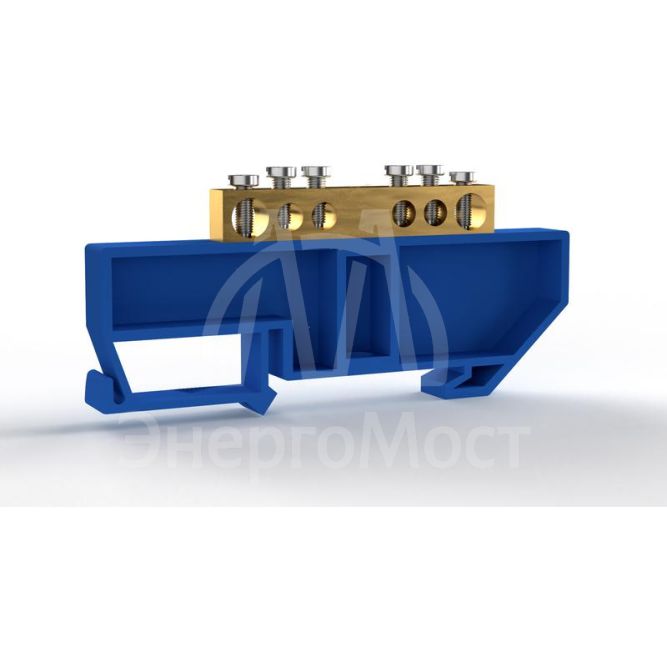 Шина нулевая на DIN-изоляторе 6х9мм 6 отвер. латунь TOKOV ELECTRIC TKE-BCB-69-6-DIN/N