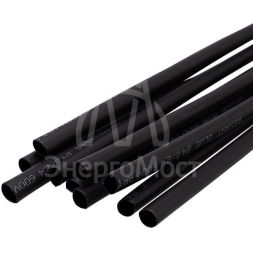 Трубка термоусаживаемая двухстенная клеевая 4.8/2.4мм (уп.10шт) по 1м черн. Rexant 26-2102