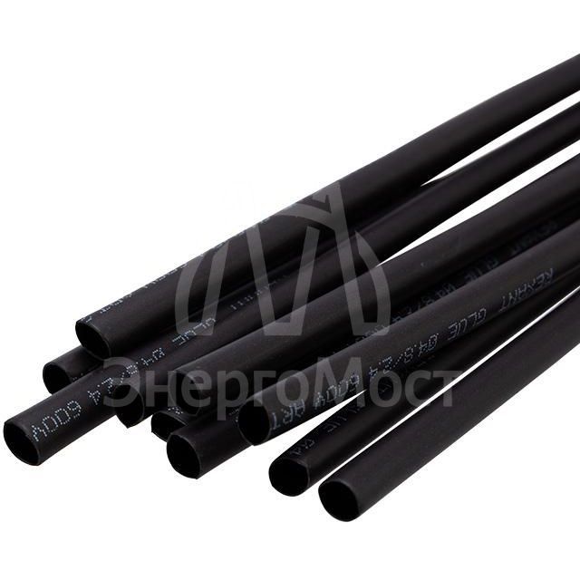 Трубка термоусаживаемая двухстенная клеевая 4.8/2.4мм (уп.10шт) по 1м черн. Rexant 26-2102