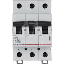 Выключатель автоматический модульный 3п C 32А 4.5кА RX3 Leg 419711