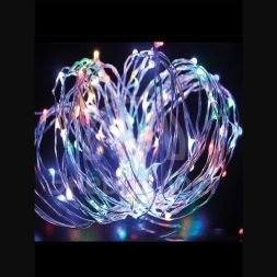 Гирлянда светодиодная &amp;quot;Разноцветные нити&amp;quot; 10м 100LED в виде капель работает от сети 220В Космос KOCNL-EL150